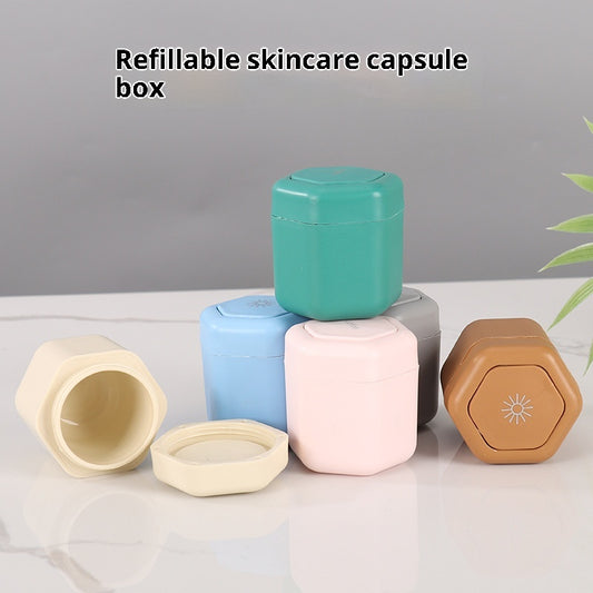Travel Capsule Set Portable Container Sub-packaging Skin Care Capsule Box