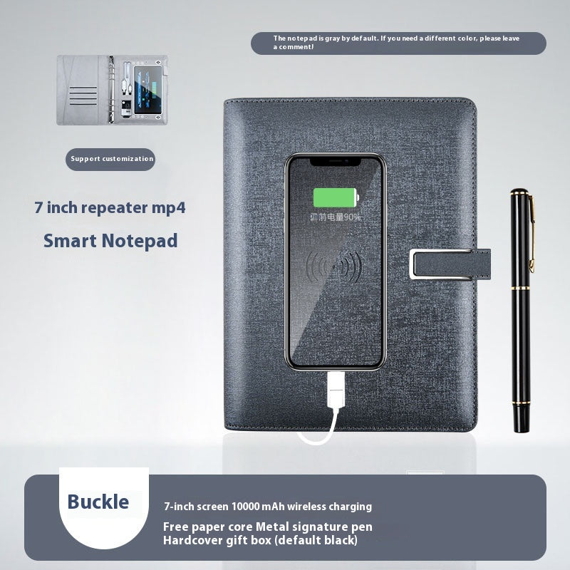 Multifunctional Video Playback Notebook Fingerprint Lock Wireless Charging Notepad