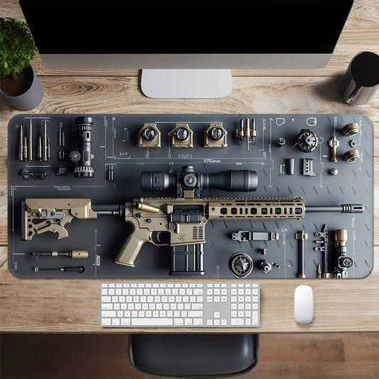 Black One-piece Anti-slip Computer Desk Mat For Office Use