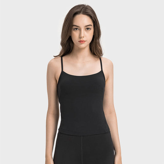 Cross Stitching Cutout Sling Fitness Vest Yoga Exercise Vest