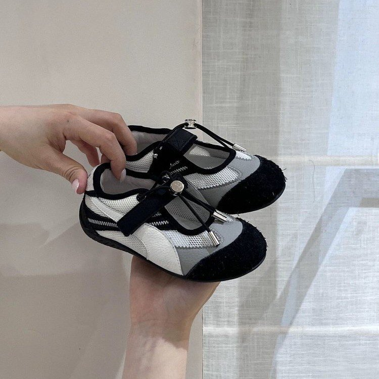 2026 New Summer Korean Style Girls Hollow Low Cut Sneakers, Color Block Breathable Mesh Casual Sports Shoes For Kids