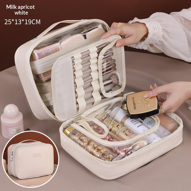 5-in-1 Multi-Functional Partitioned PU Makeup Bag