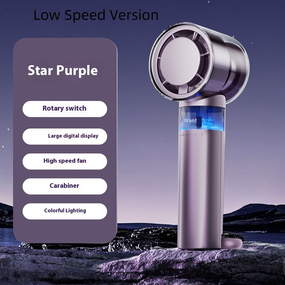 Handheld Ice Cooling High-speed Portable Digital Display Fan