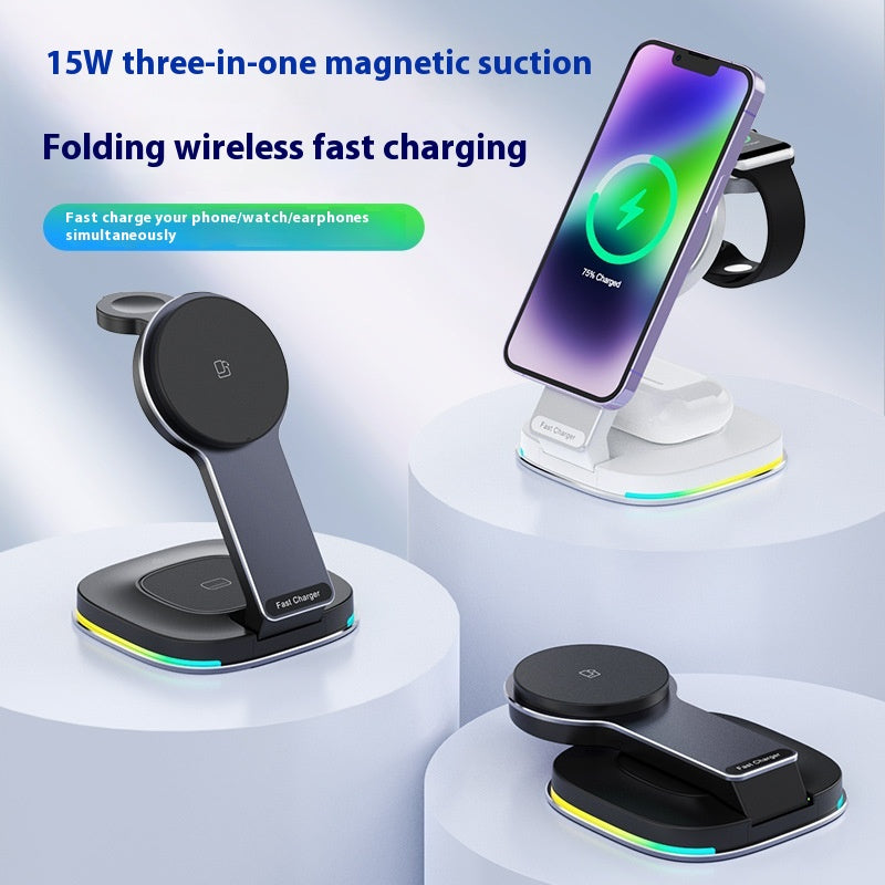 15W Three-in-one Wireless Charger Electrical Appliance Wireless Charging Stand