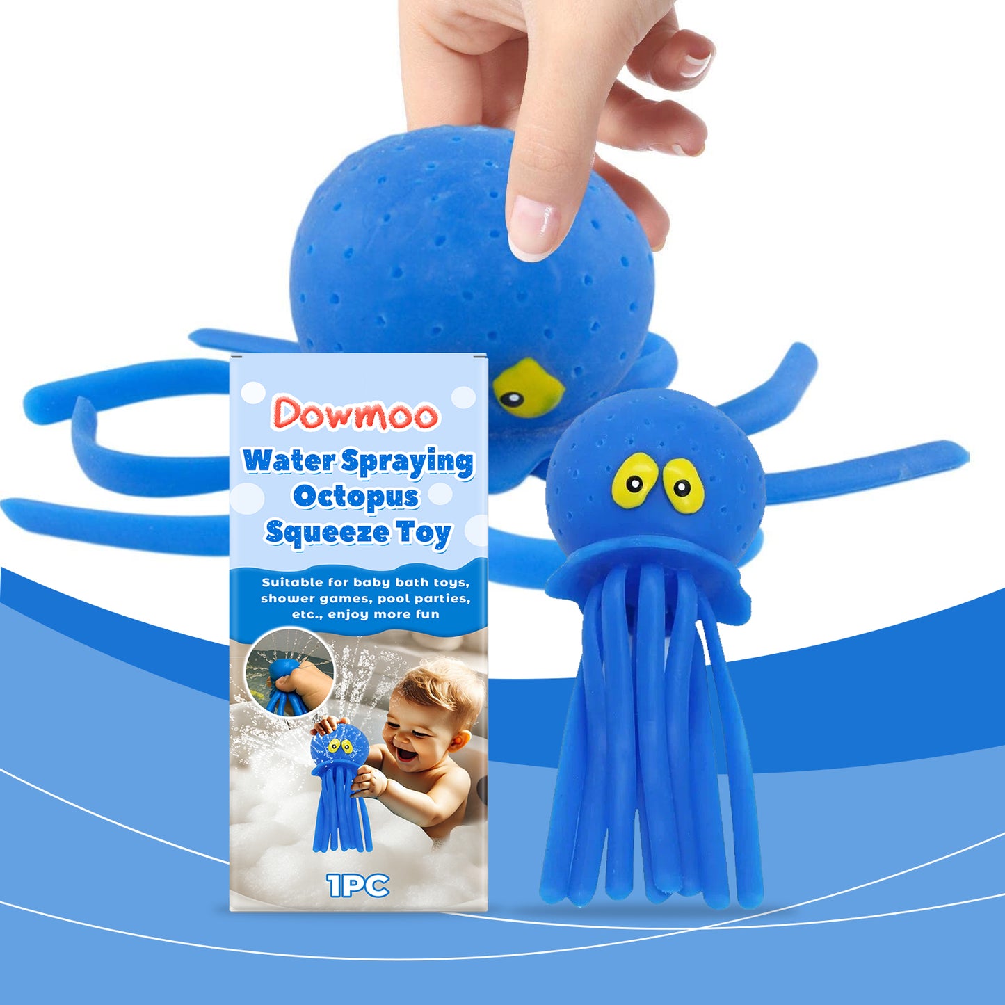 Water Spraying Octopus Squeeze Bath Toy, Kids Squirt Water Toy For Bathtub Pool Beach Outdoor Water Play