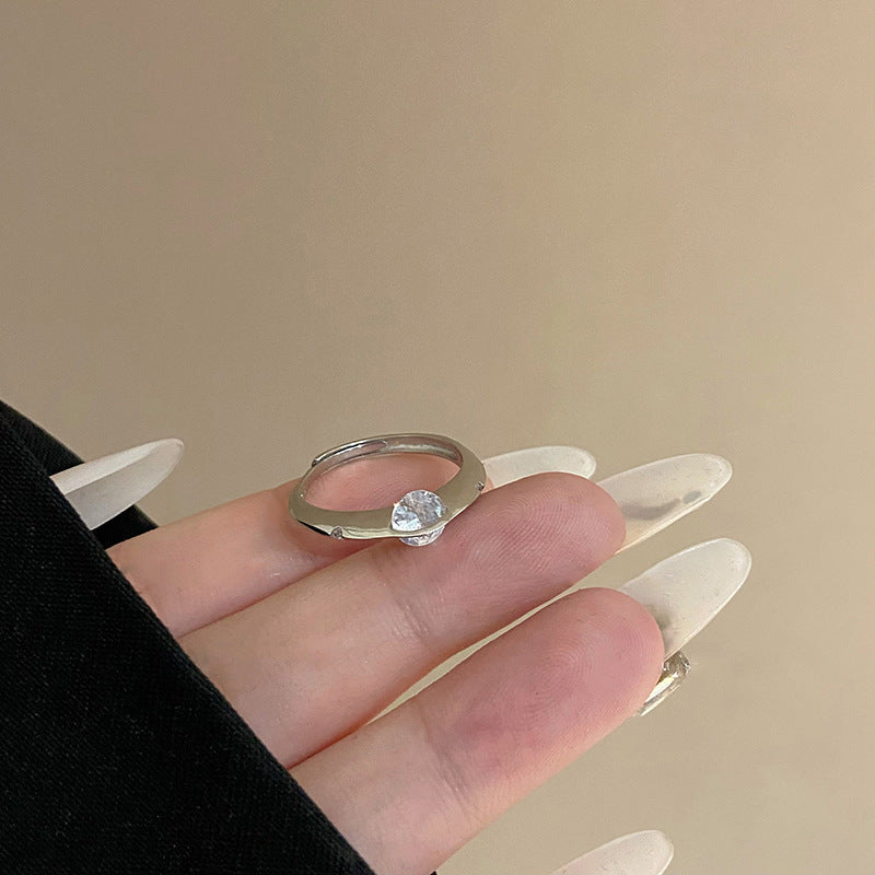 Smart Ring Around Planet Rotatable Opening