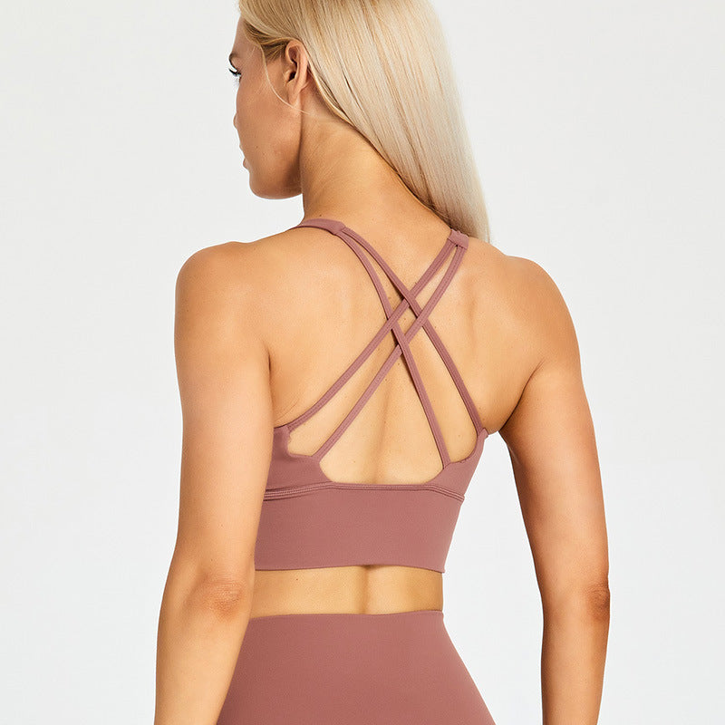 Women's Beauty Back Exercise Underwear Yoga Clothes With Chest Pad