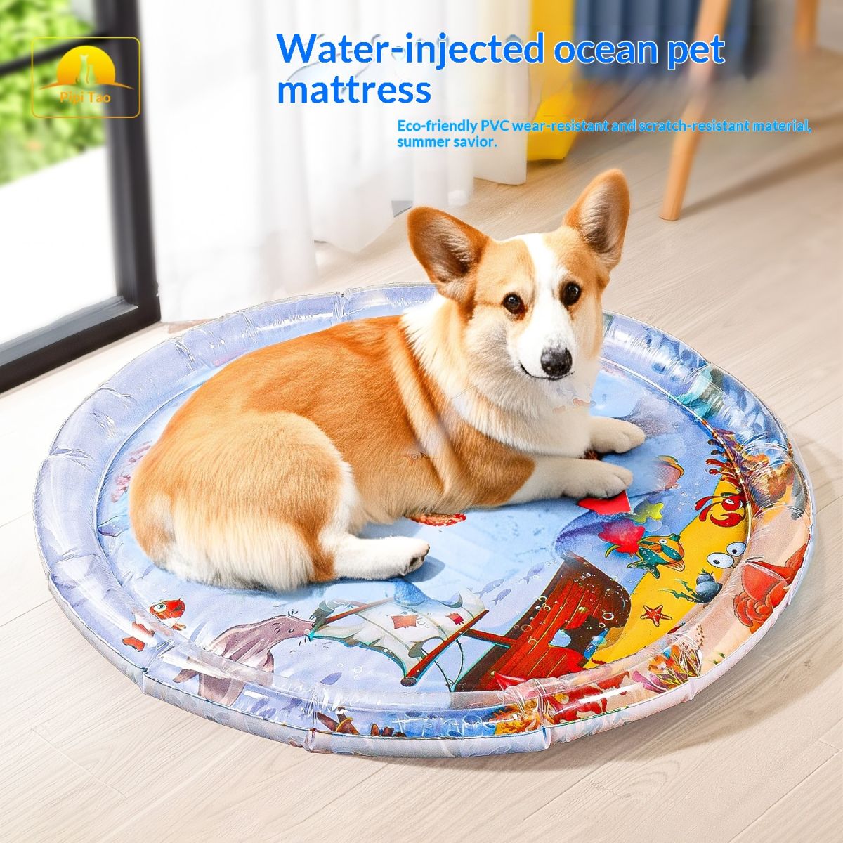 Thickened Marine Fish Crawling Water Mat Toy Pet Cushion