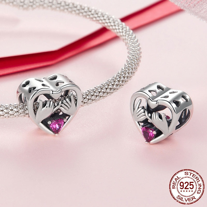 S925 Silver Love Eternal Agreement Beaded Diy Bracelet Accessories
