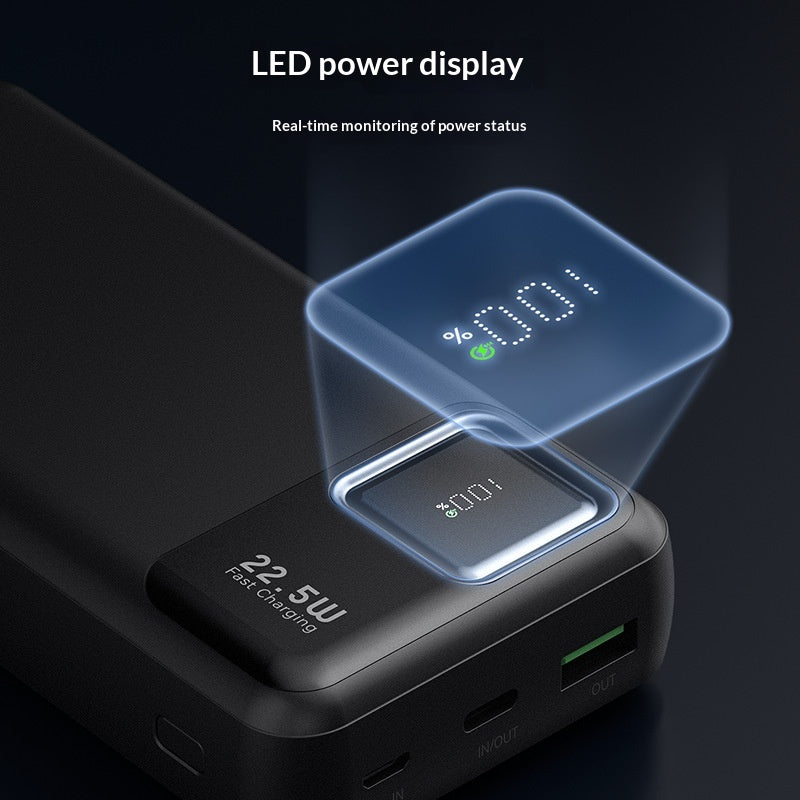 Mini High-Capacity Charge 20000 MAh Digital Display Fast-Charging Power Bank