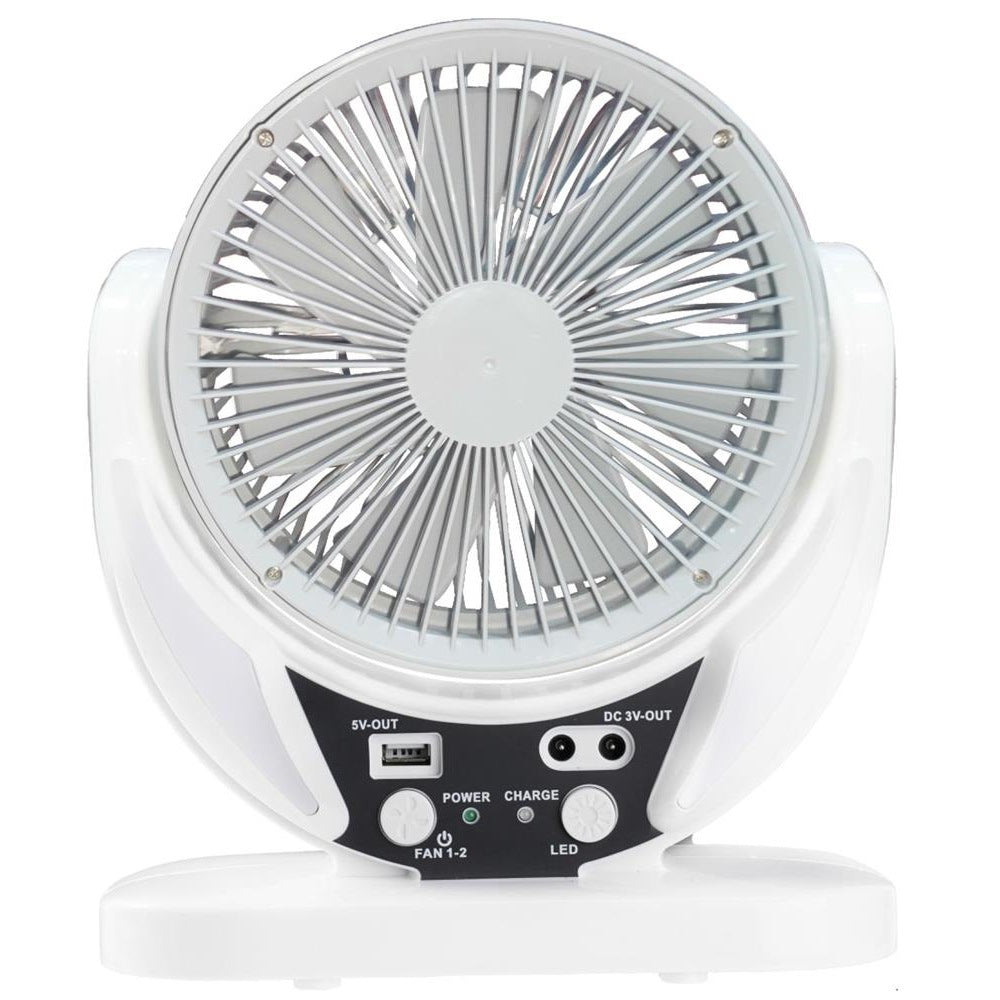 Solar Charging Emergency Fan With LED Lighting