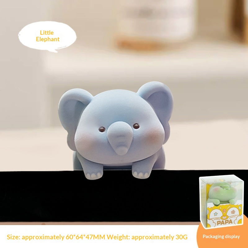 Fluffy Office Desk Monitor Screen Computer Decor