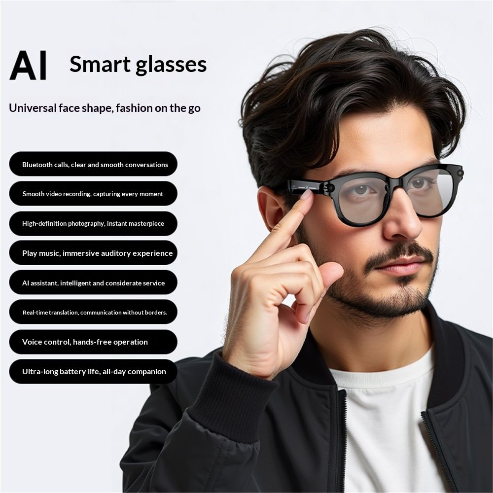 Smart Glasses Bluetooth Calling Photo And Video Recording AI Translation Recognition And Music Playback