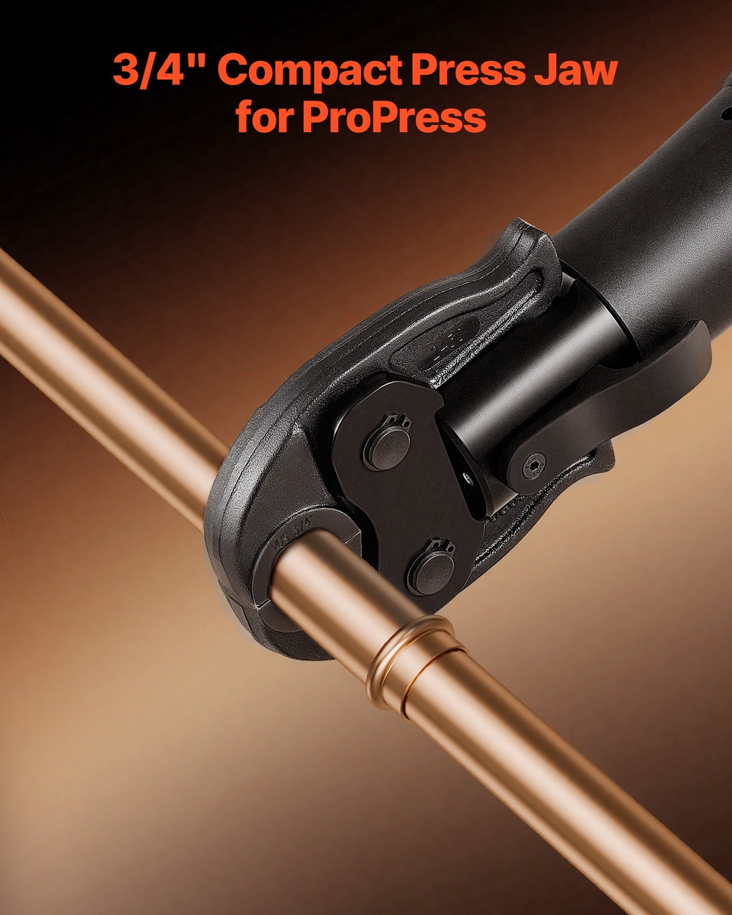 3/4" ProPress Jaw For Compact Series Press Tools, 52 HRC Hardened Steel Pressing Jaw - Compatible With 24KN Press Tools For Copper Pipes Connections