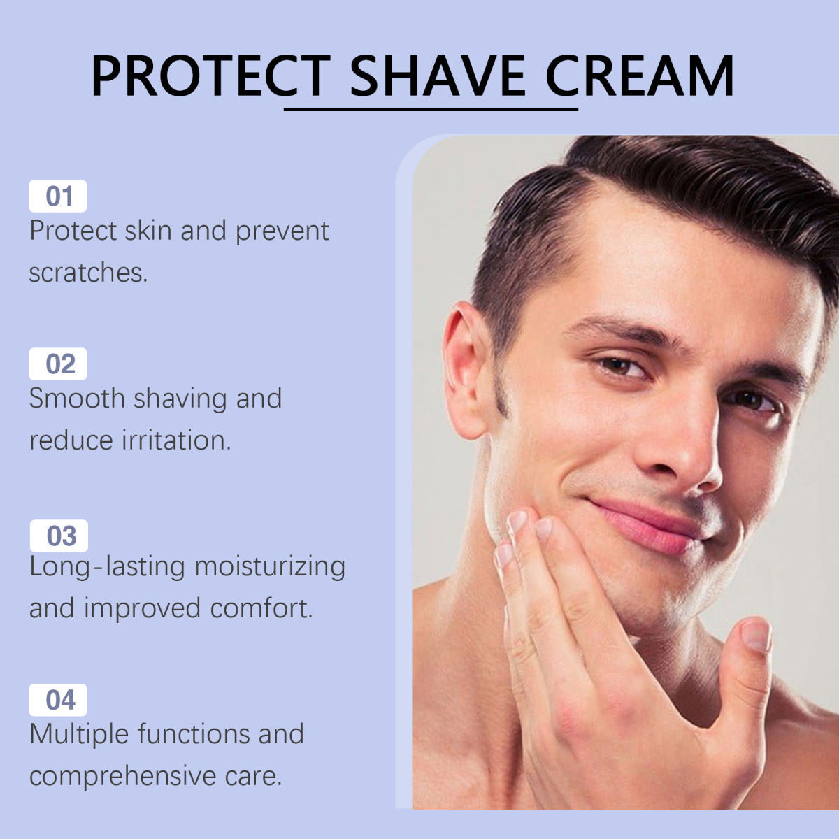 Gentle Cleaning Care Delicate Beard Refreshing Male Charm Daily Maintenance Cream