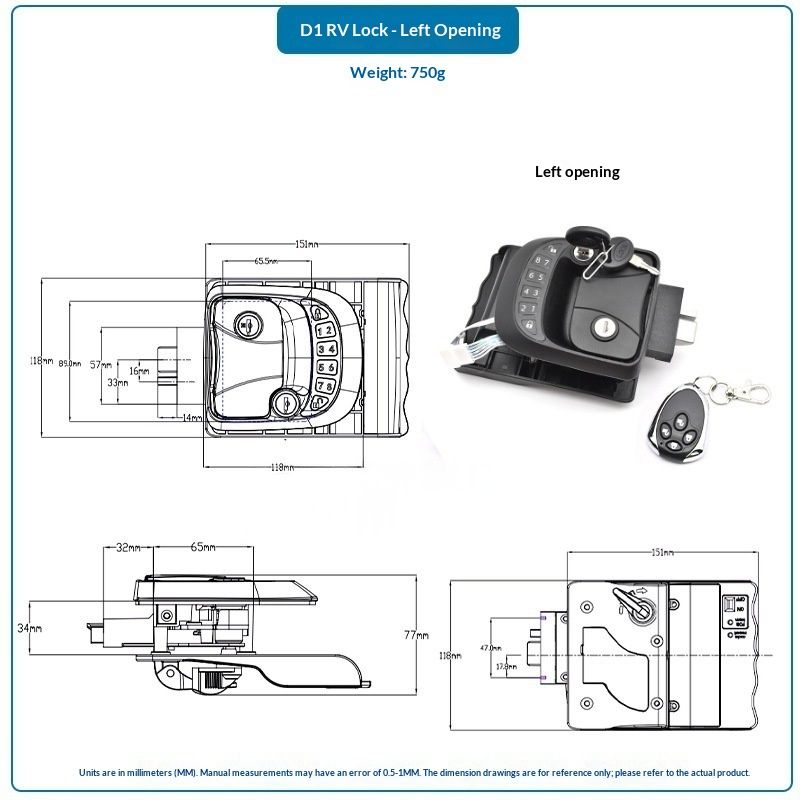 Smart Fingerprint RV Lock Anti-theft Password Lock