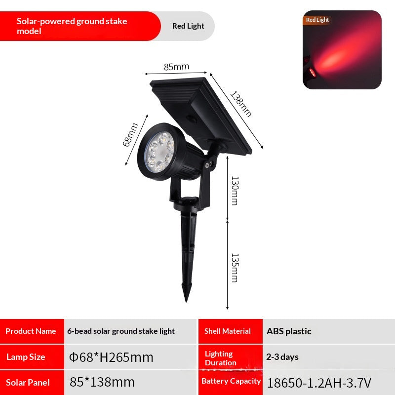 Solar-powered Spotlight Outdoor Ambiance Waterproof