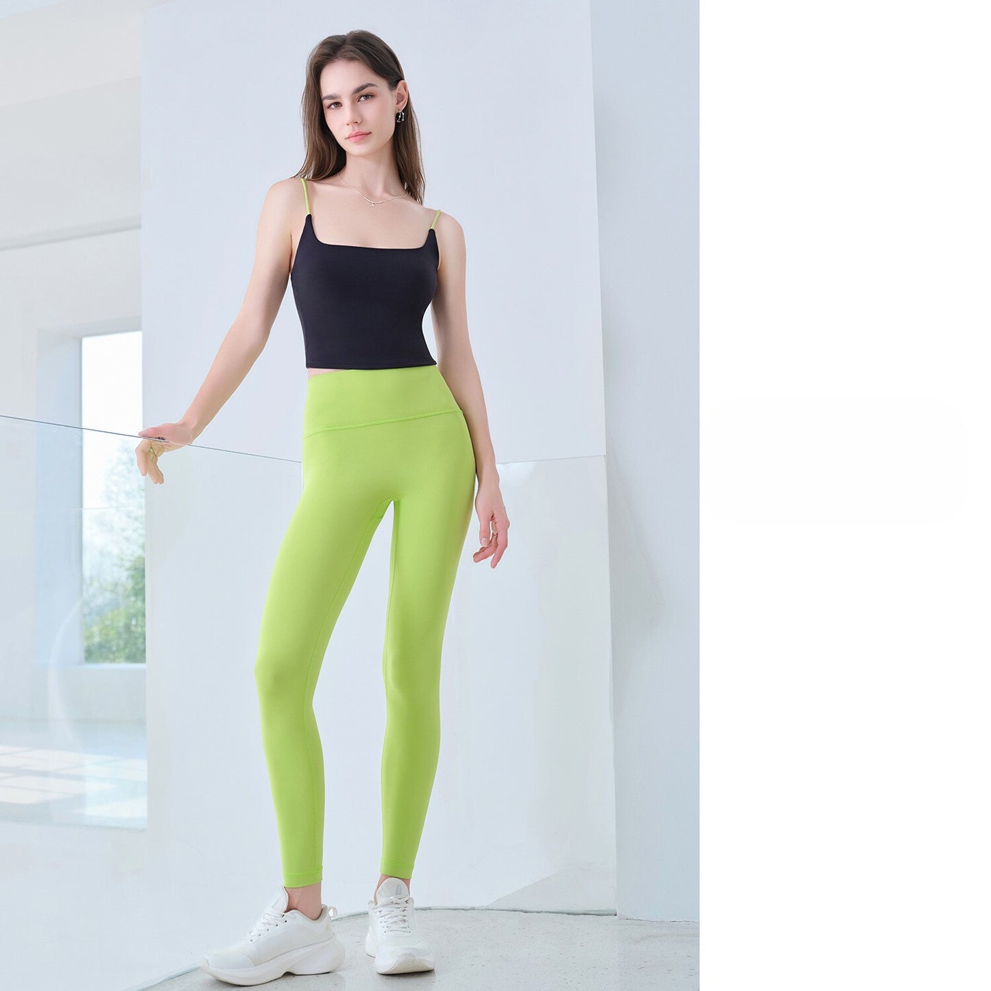 Color-blocked Casual Women's Yoga Camisole Vest For Sports And Fitness, Thin Straps, Back-flattering Design, Anti-chafing, Suitable For Outer Wear