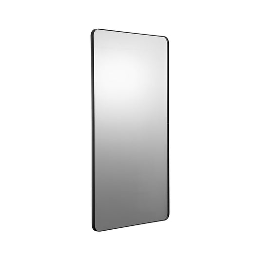 Wall Mounted Makeup Mirror, 0.15" Thick, 30" X 48" Mirror With Aluminium Alloy Frame & Explosion-Proof Film, Scratch-Resistant Mirror With Z-Shaped Bracket, Fit For Bathroom/Bedroom/Living Room