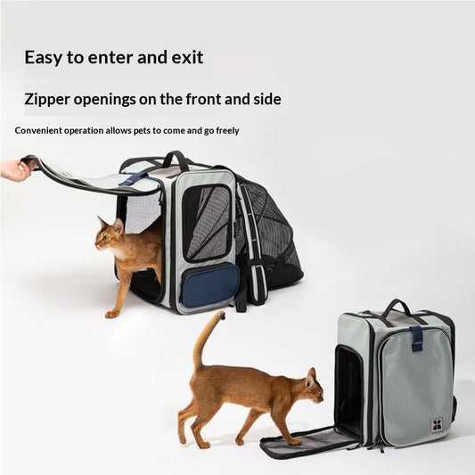 Pet Outdoor Backpack Portable And Breathable Pet Carrier