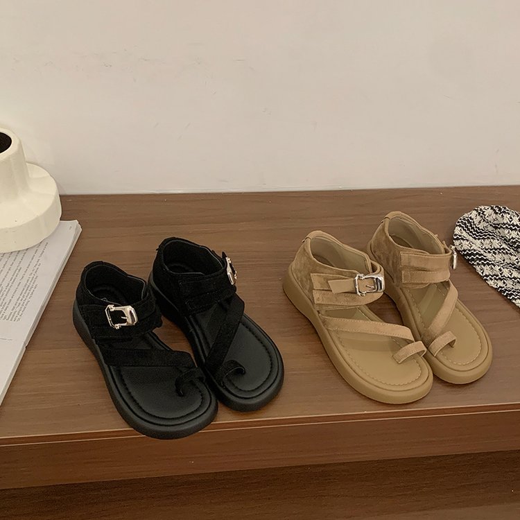 Niche Fashion Retro Thick Soled Roman Sandals For Women's New Fashion Sandals