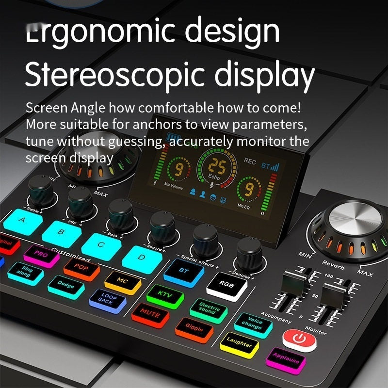 Mixing Console Computer Recording Singing Noise Reduction With