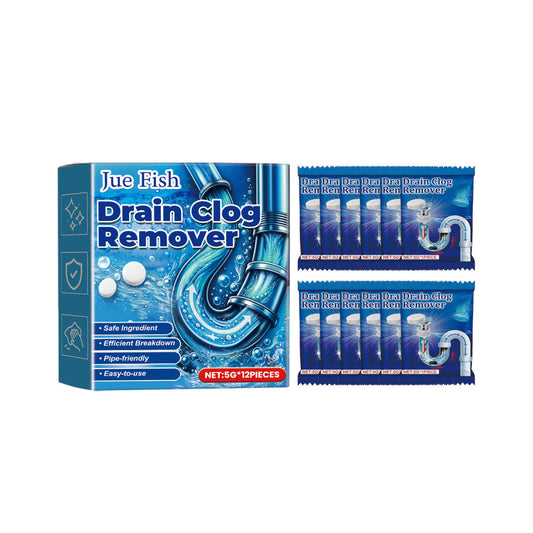 JUEFISH Cross-border Effervescent Drain Cleaning Tablets Dissolve And Unclog Toilets, Floor Drains, And Kitchen Sewers.