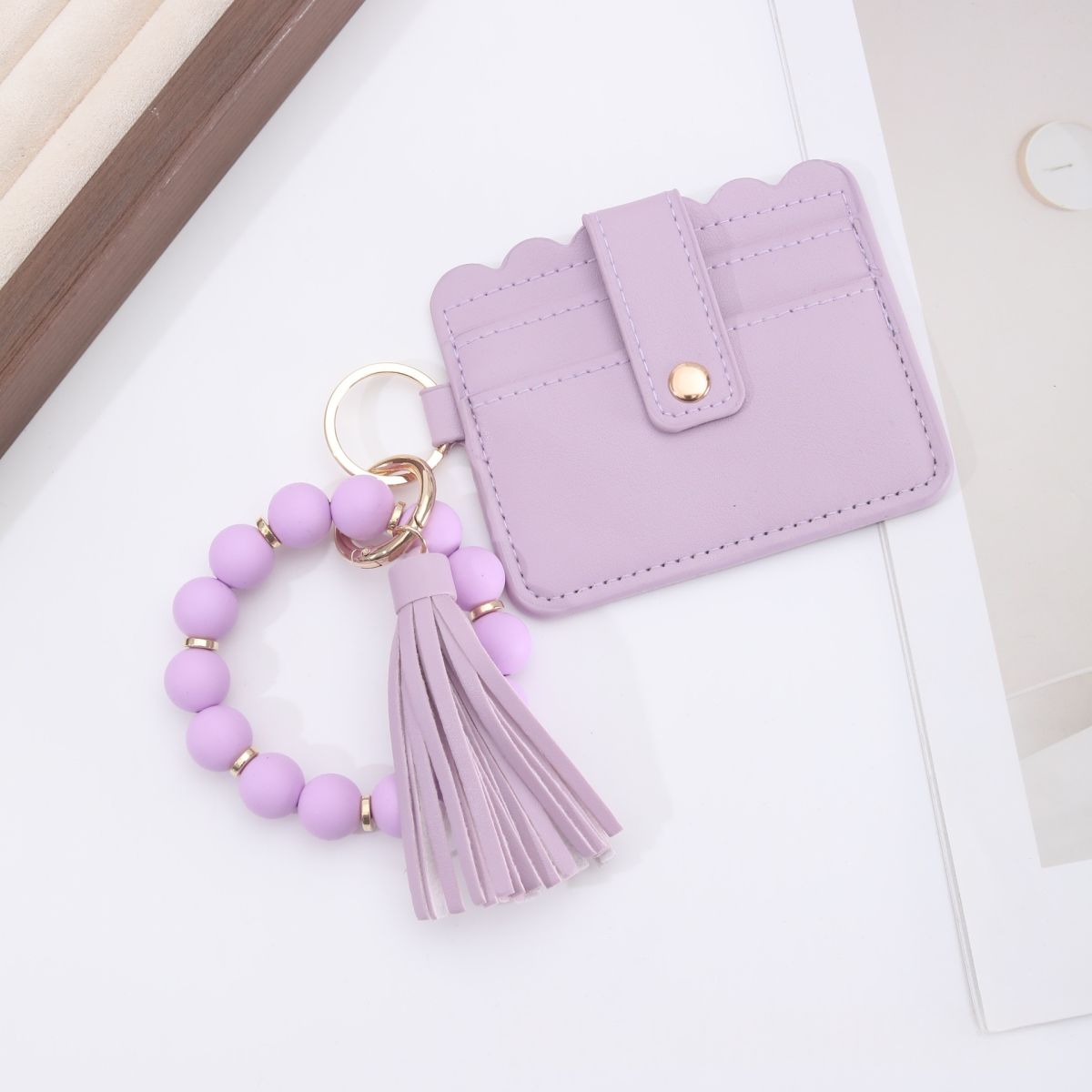 Silicone Bead Bracelet Cardholder Food-grade