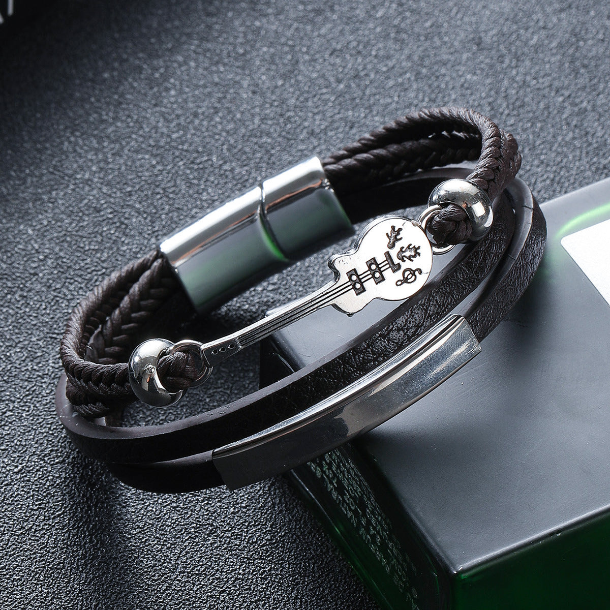 Punk-style Mens Fashion Creative Multi-layer Leather Bracelet
