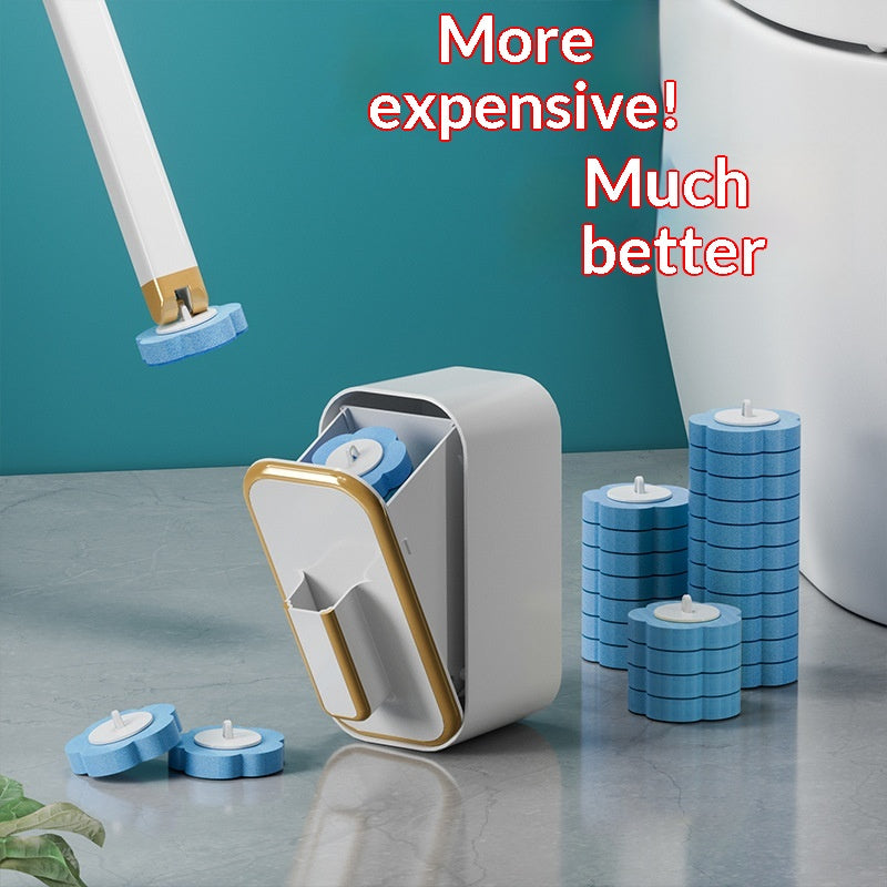 Disposable Toilet Brush Earless Gold-trimmed For Home Use