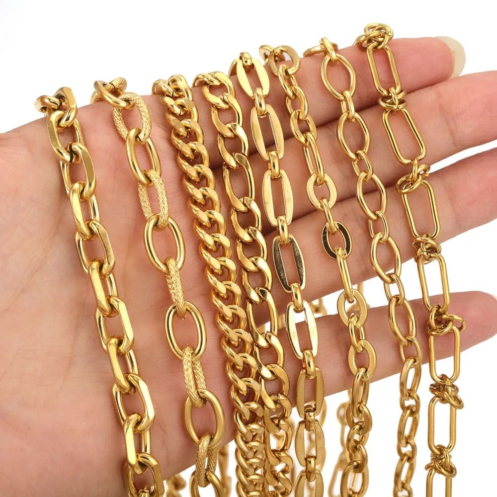 Stainless Steel Chain Necklace DIY Handcraft Jewelry Accessories