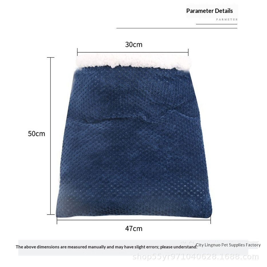 Pet Bed Fleece-Lined Warm And Cozy Cat Bed Cat Sleeping Bag