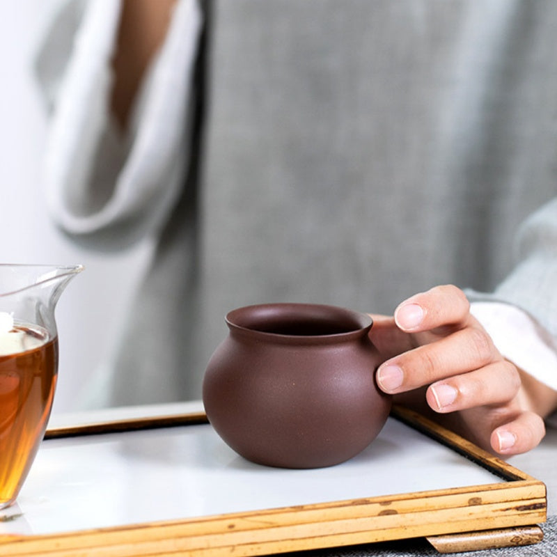 Simple Household Use Zisha Teapot Tea Set