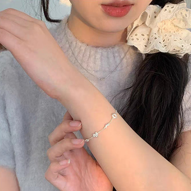 1pc 999 Sterling Silver Bakery Charm Bracelet, Cute Food Themed Style, Perfect For Daily Wear And Valentine's Gift