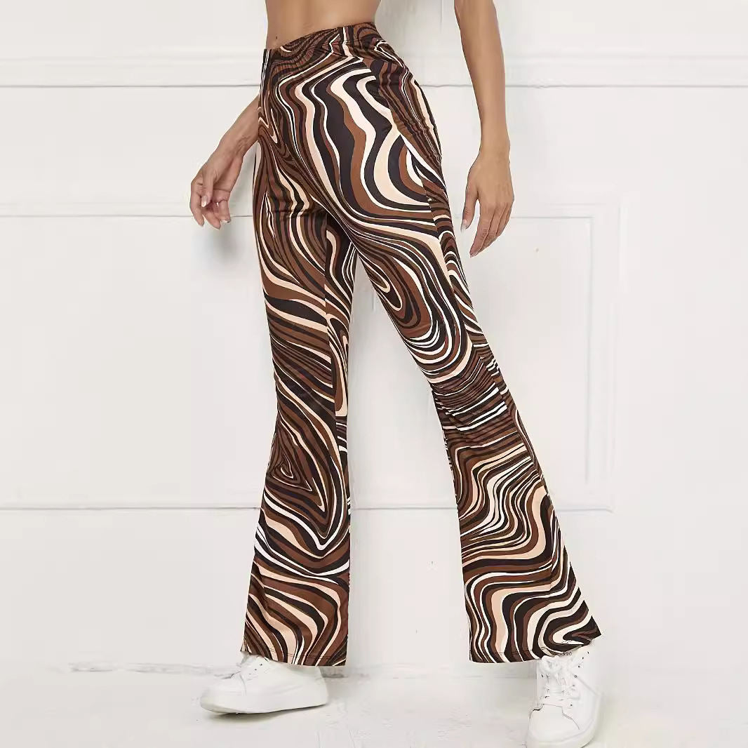 Draped Straight-leg Floor-length Casual Pants For Running And Fitness