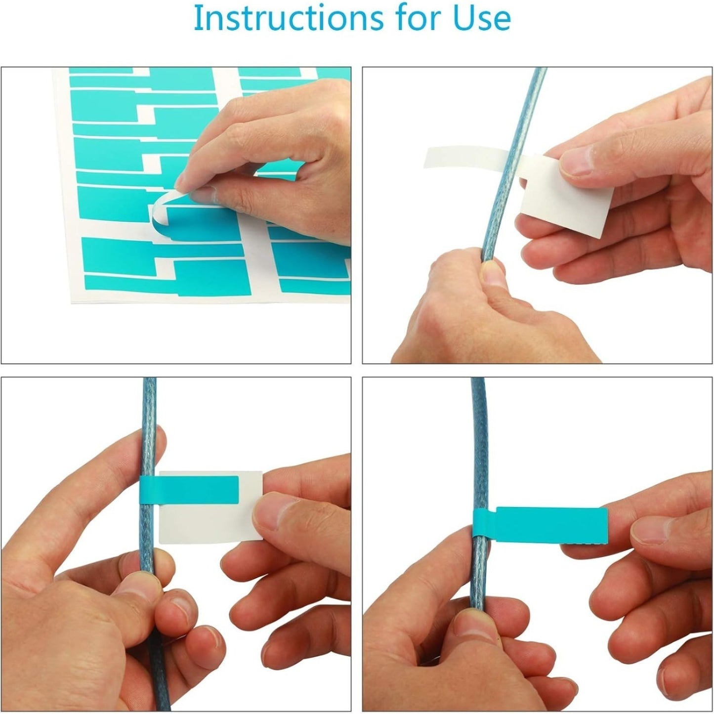 25-Piece Cable Tie And Label Set, Rewritable Cable Labels For Cable Management, Practical Cable Markers For The Office And Workshop-Accessories Set
