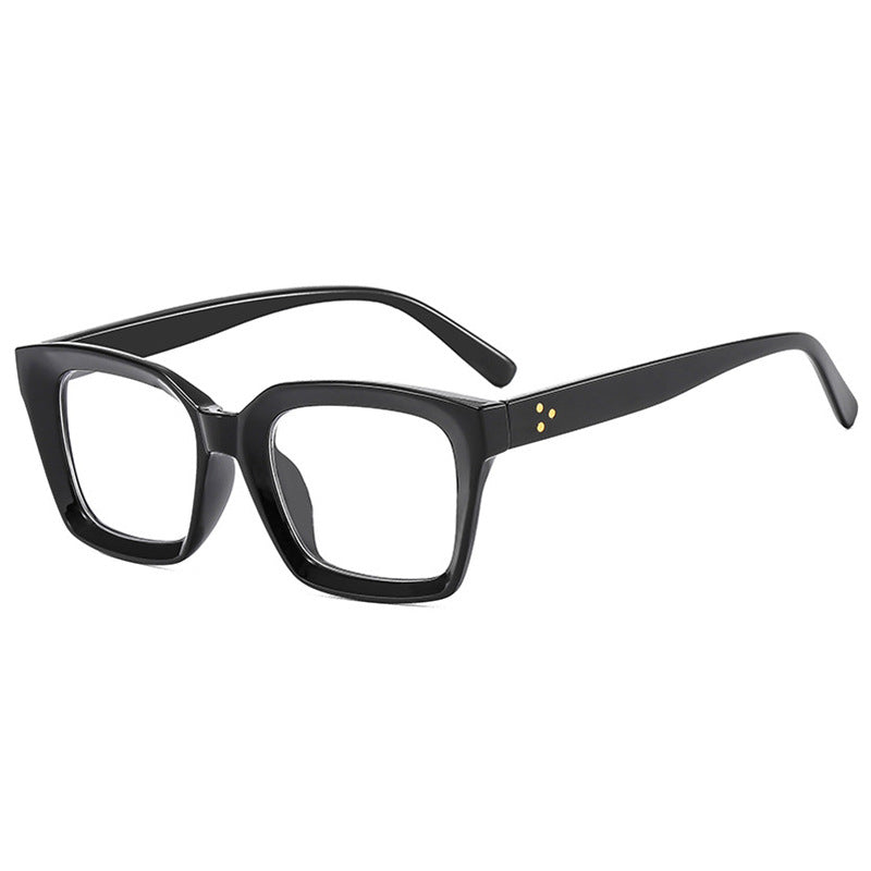 European And American Square Frame Street Photography Slimming High-value Korean Version Trendy Flat Glasses