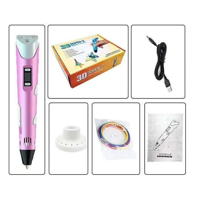 3D Printing Pen Set Doodle PLA Filament Printer Drawing 12 Colours Kids Gift UK
