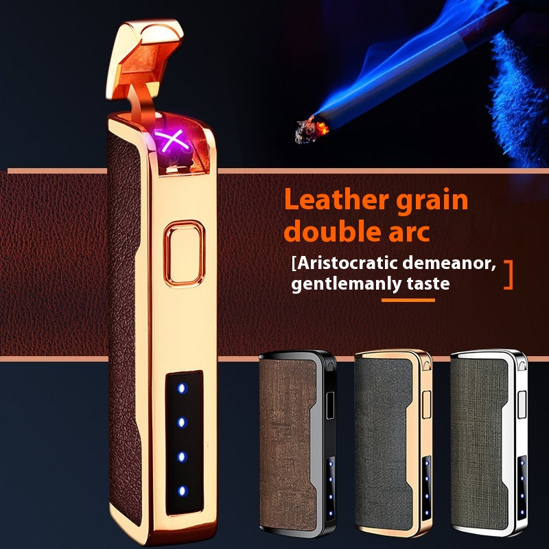 Multifunctional Wind Proof Zone LED Light With Power Display USB Charging Windproof Lighter