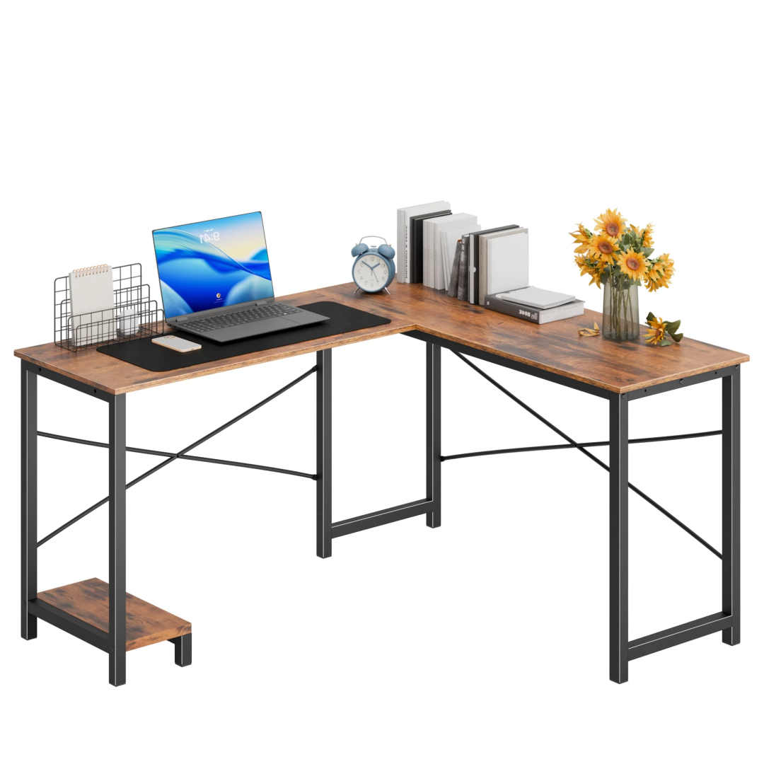 49-Inch L Shaped Desk - Computer Desk Corner Desks Gaming Desk PC Table, With CPU Stand Side Bag For Home Office Dorm Sturdy Writing Workstation