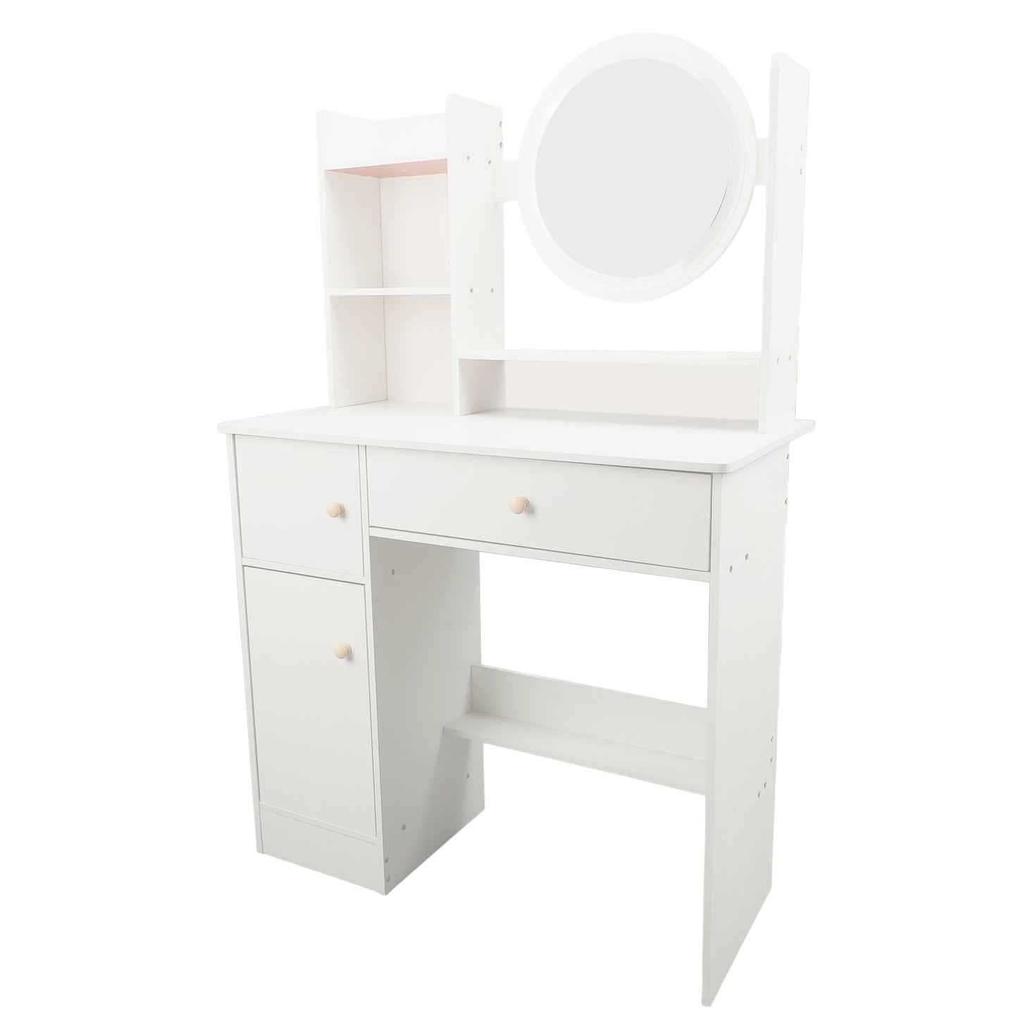Vanity Desk With Mirror And Lights Multifunction Modern Lighted Mirror Makeup Vanity Table With 2 Drawers For Bedroom