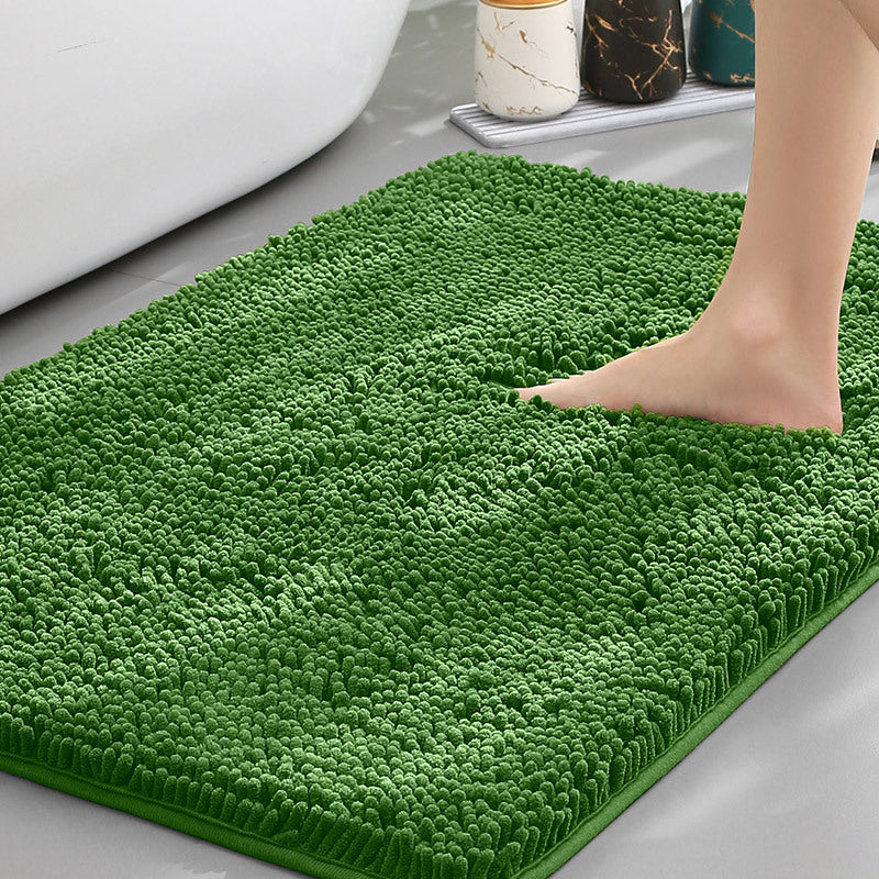 Bathroom Floor Mat, Bath Entrance Water-absorbent Carpet, Chenille Anti-slip Foot Pad