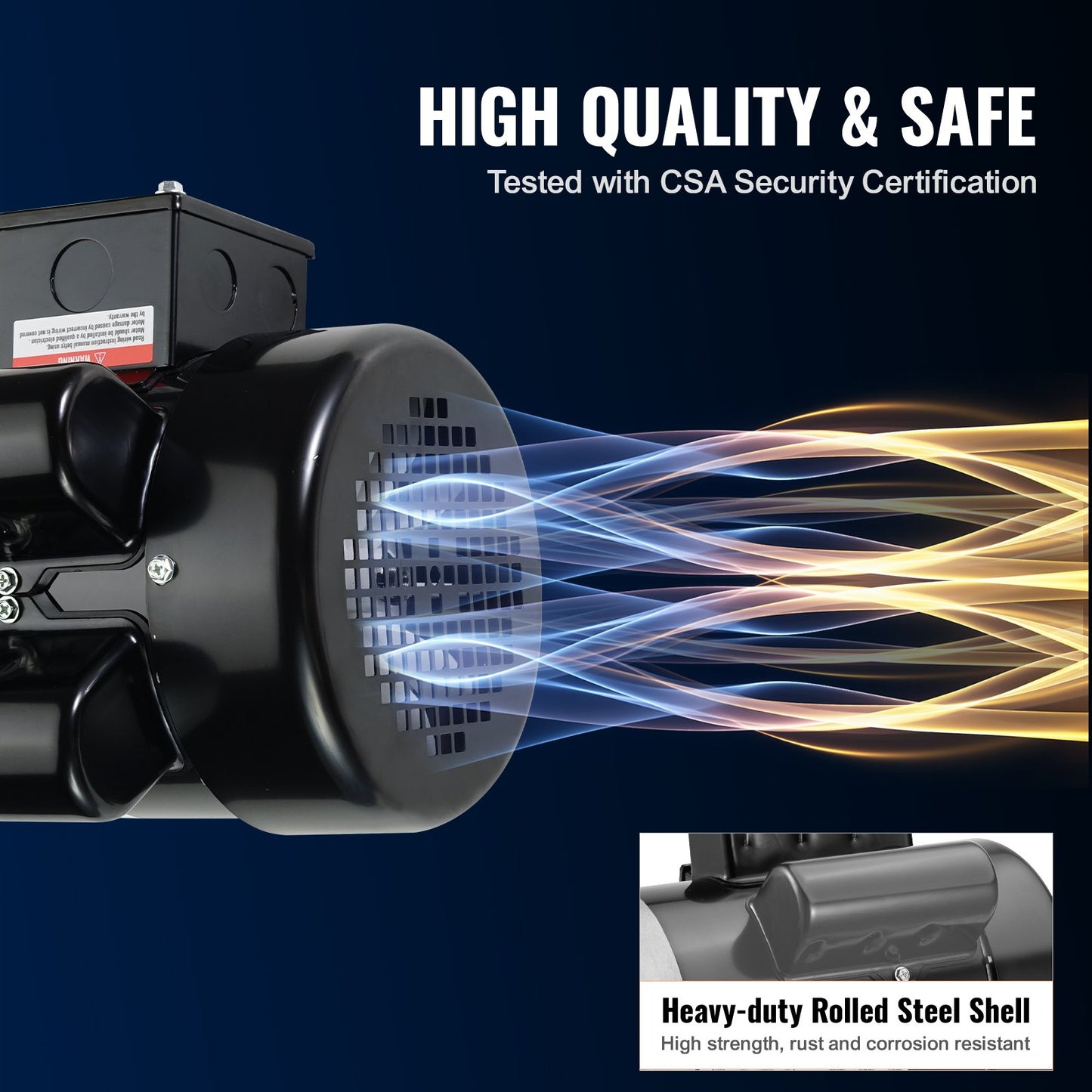 1.5HP Electric Motor 3450 Rpm, AC 115V/230V, 56C Frame, Air Compressor Motor Single Phase, 5/8' Keyed Shaft, CW/CCW Rotation For Agricultural Machinery And General Equipment