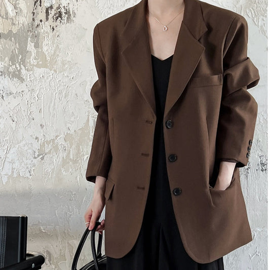 Korean Casual Long Sleeve Suit Coat Women