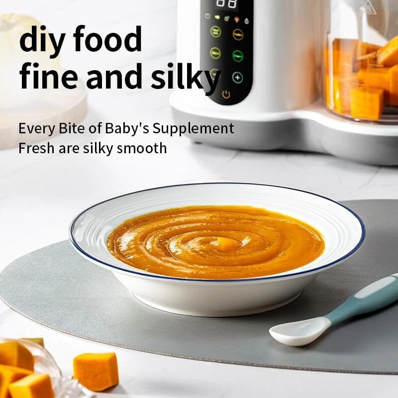 450W Baby Food Maker With Steamer Blender Auto Clean LED Touch Panel UK Shipment