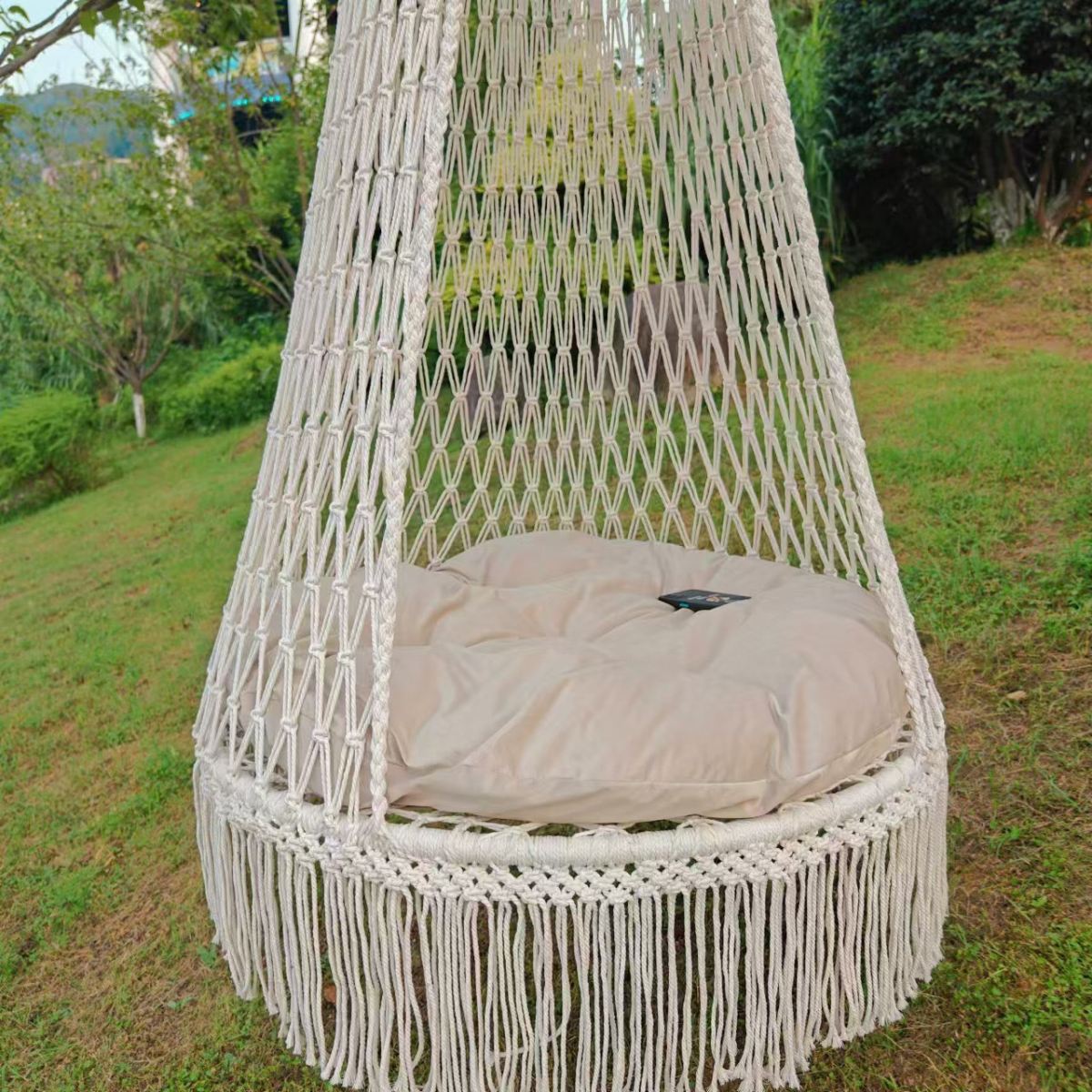 Large Hanging Basket Cotton Yarn Outdoor Balcony Household Use