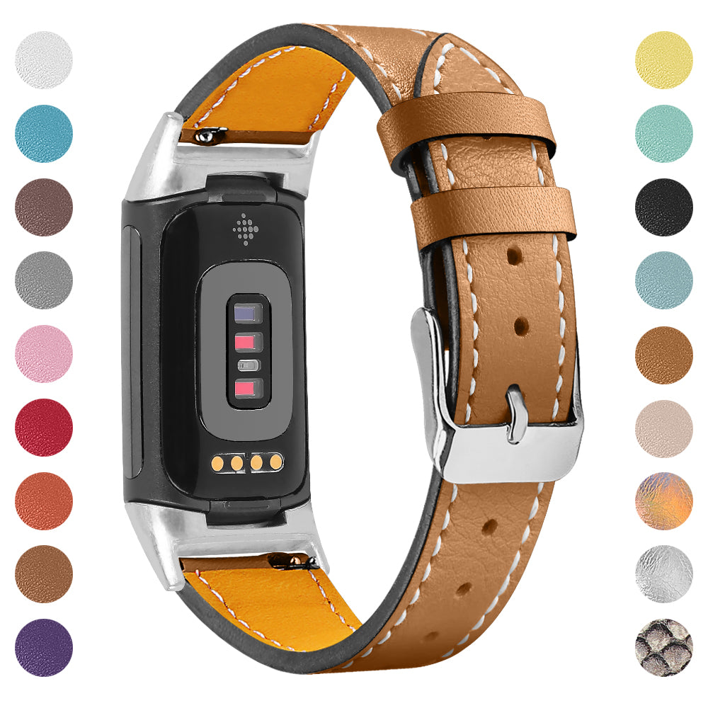 Smart Watch Charge5 First Layer Cowhide Leather Strap