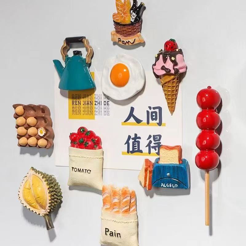 3D Food Toy Decorative Creative Magnetic Stickers