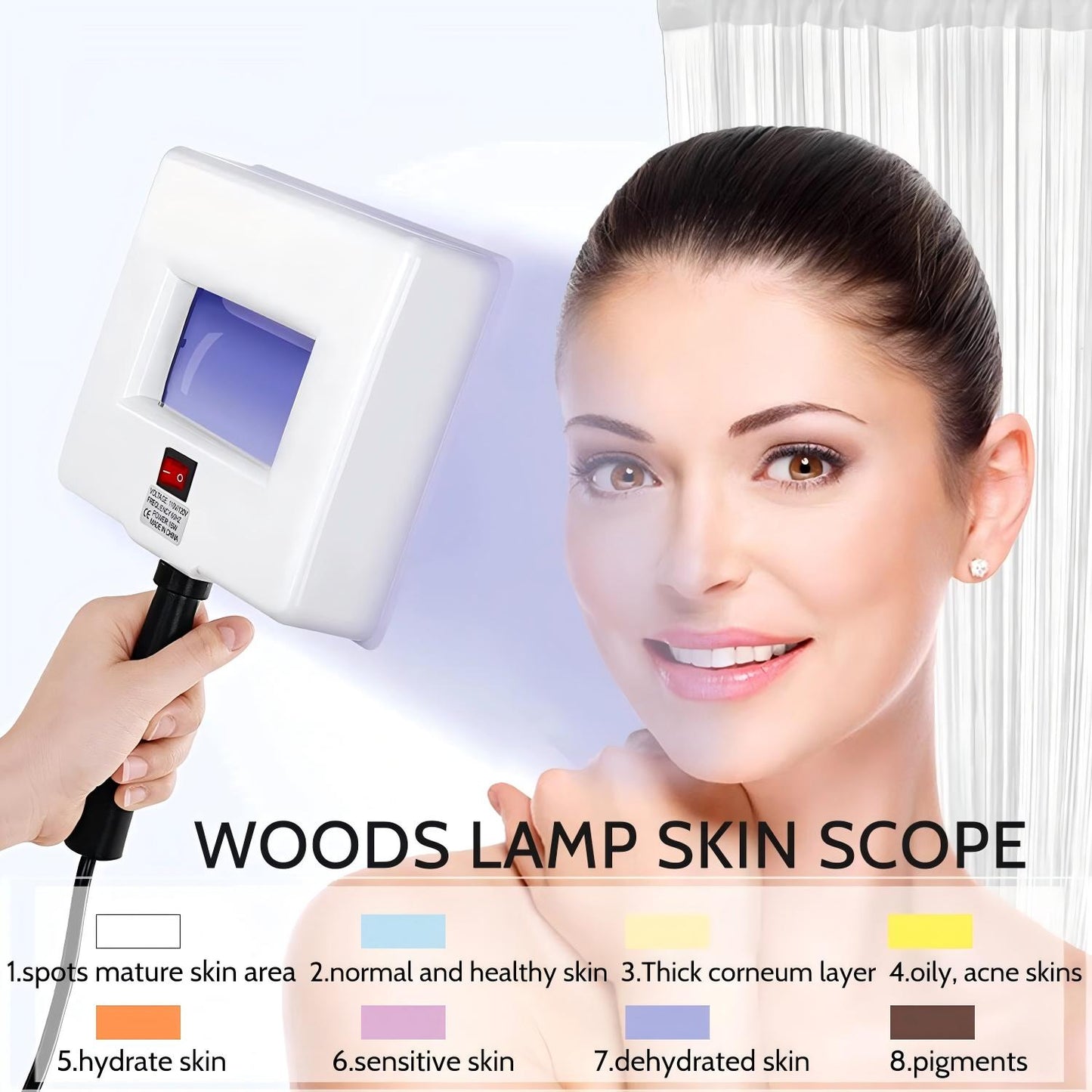 Woods Lamp Beauty Salon Spa Facial Care Analyzer UV Light Skin Diagnose Tester
