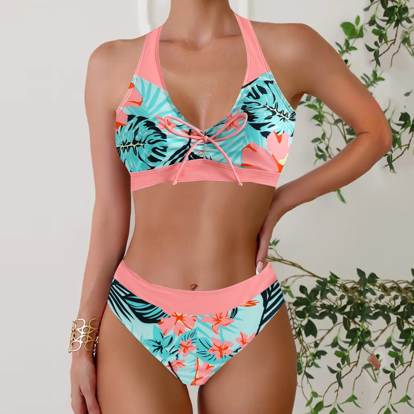 Printed Top Womens Casual Fashion Bikini Swimsuit New Arrival Plus-Size Swimwear